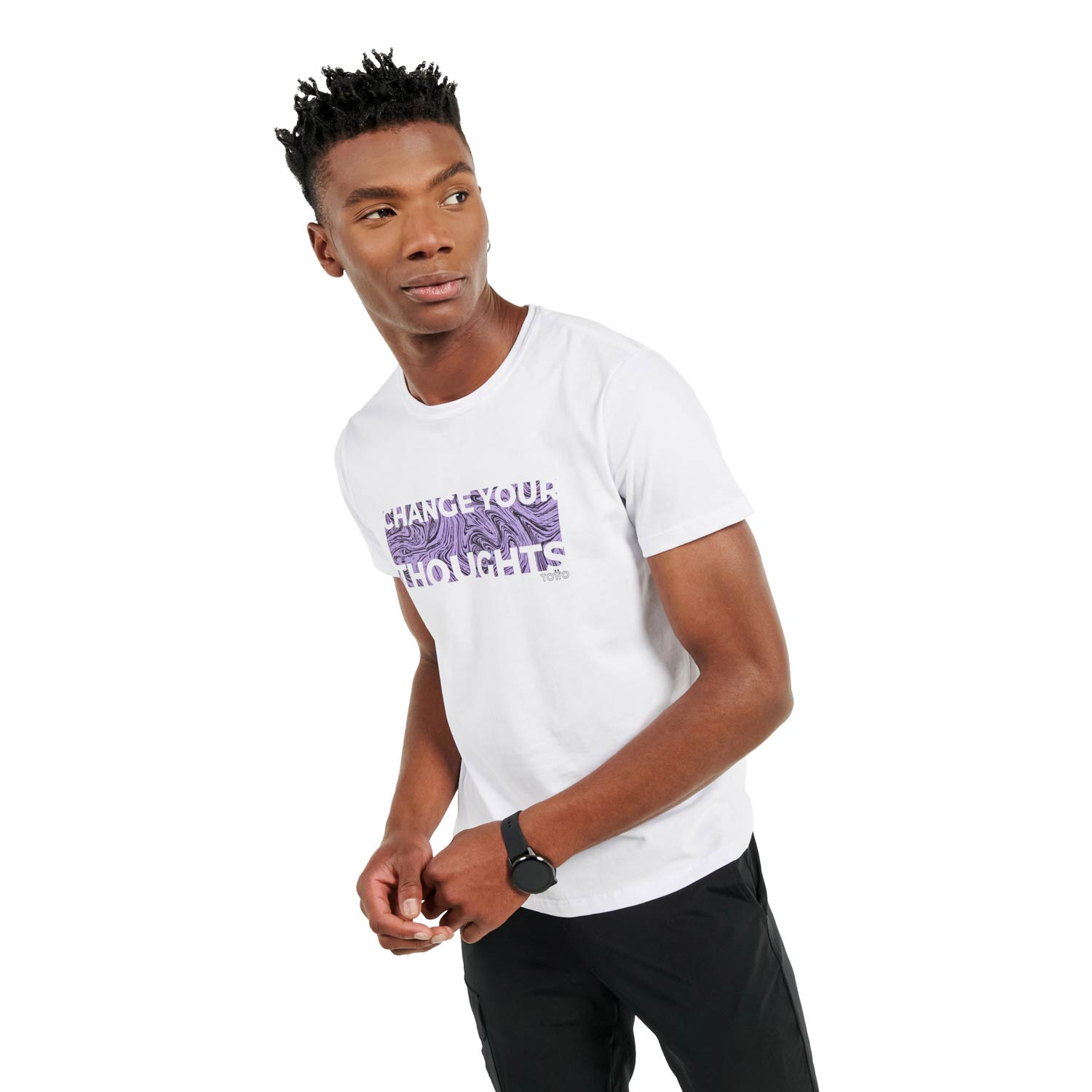 Camisa Poleras De Algodon Para Hombres Polera Básica Algodón Negro